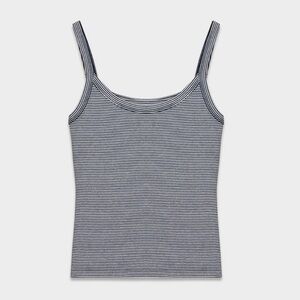 EUC Aritzia XL HomeStretch Rib Cami Tank in “Admiral/white”